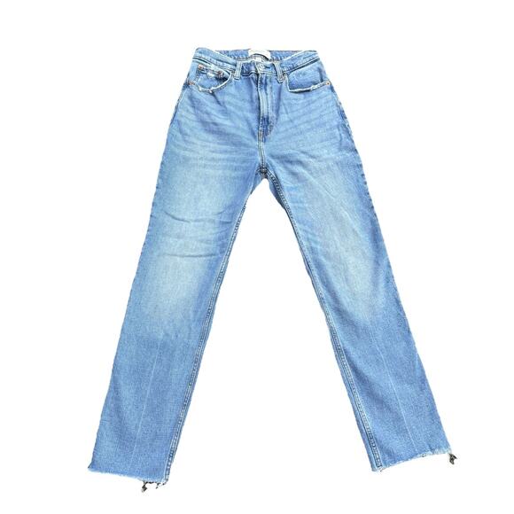 Abercrombie & Fitch Jeans Womens Size 28/6 Blue Ankle Straight Ultra High Rise - Picture 1 of 10